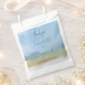 Sachets En Papier Ciels bleus Paysage peint Merci moderne (Coupé)