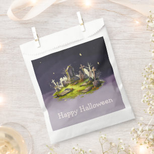 Sachets En Papier Cimetière Effrayant Brouillard Joyeux Halloween