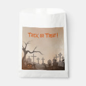 Sachets En Papier Cimetière Éffrayant de la fête d'Halloween (Devant)