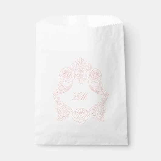 Sachets En Papier Cimier Monogramme Marie Antoinette Victorian Rose (Devant)