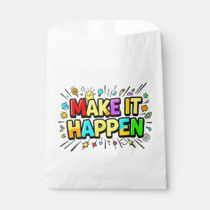 Sachets En Papier Citation de motivation colorée et audacieuse