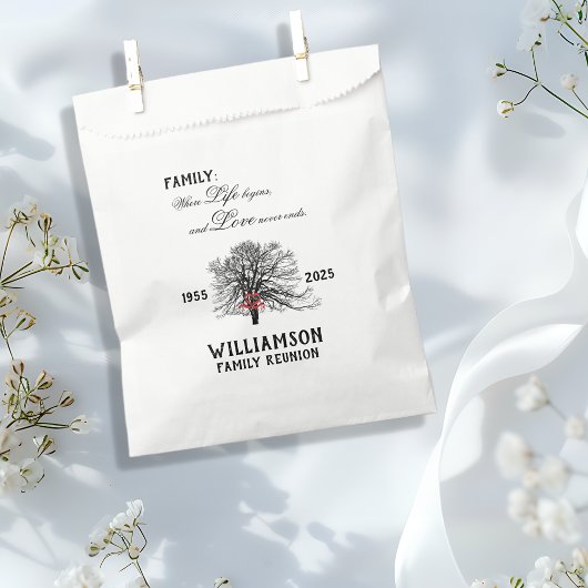 Sachets En Papier Citation de vie de l'arbre de saké de réunion fami