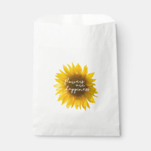 Sachets En Papier Citation tournesol "les fleurs sont le bonheur"