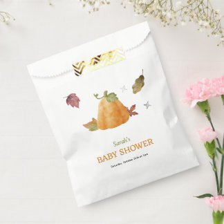 Sachets En Papier Citron Citrouille Aquarelle Bébé Automne Serviette