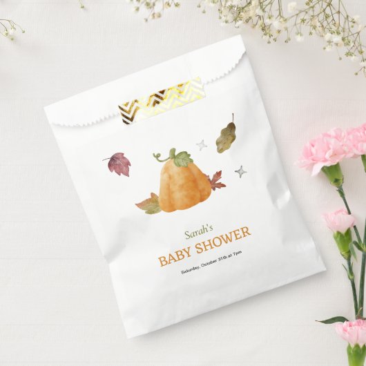Sachets En Papier Citron Citrouille Aquarelle Bébé Automne Serviette (Scellé)