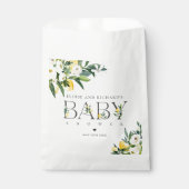 Sachets En Papier Citron Citrus Baby shower botanique méditerranéen (Devant)