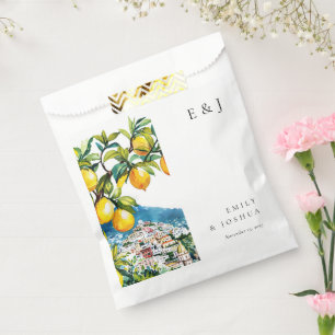 Sachets En Papier Citron Citrus Côte Amalfi Mariage italien