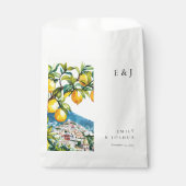 Sachets En Papier Citron Citrus Côte Amalfi Mariage italien (Devant)