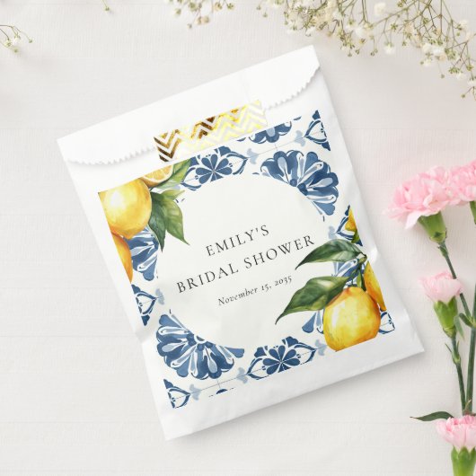 Sachets En Papier Citron Citrus Positano Fête des mariées italienne (Scellé)