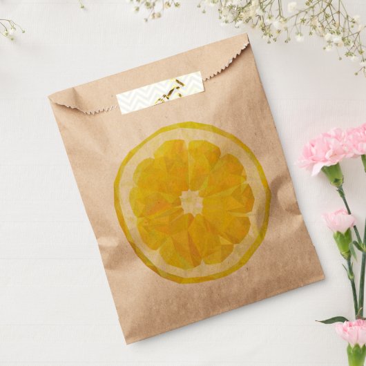 Sachets En Papier Citron en tranches Jaune Conception géométrique (Scellé)