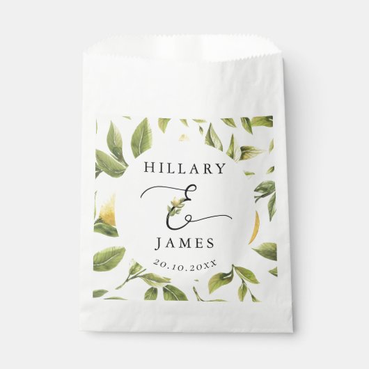 Sachets En Papier Citron Sorrento Mariage méditerranéen (Devant)