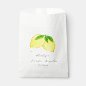 Sachets En Papier Citrons mariage d'aquarelle de fruits jaunes (Devant)