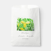 Sachets En Papier Citrons Mariage d'aquarelle de fruits jaunes (Devant)