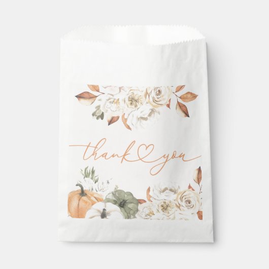 Sachets En Papier Citrouille Automne  Automne Baby shower (Devant)