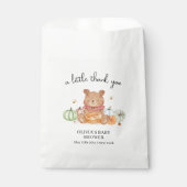 Sachets En Papier Citrouille Automne Pie Teddy Bear Baby shower (Devant)