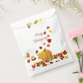 Sachets En Papier Citrouille avec Feuille (Scellé)