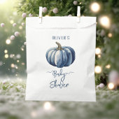 Sachets En Papier Citrouille bleu Aquarelle bébé garçon douche T-shi