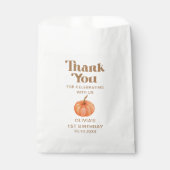 Sachets En Papier Citrouille Boho Automne Merci Anniversaire (Devant)