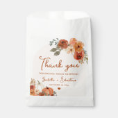 Sachets En Papier Citrouille  Boho d'aquarelle Merci Mariage (Devant)