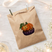 Sachets En Papier Citrouille Cupcake (Coupé)