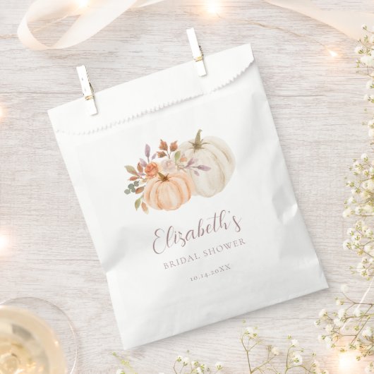 Sachets En Papier Citrouille d'aquarelle Boho Fall Fête des mariées  (Coupé)