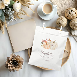 Sachets En Papier Citrouille d'aquarelle Boho Fall Fête des mariées
