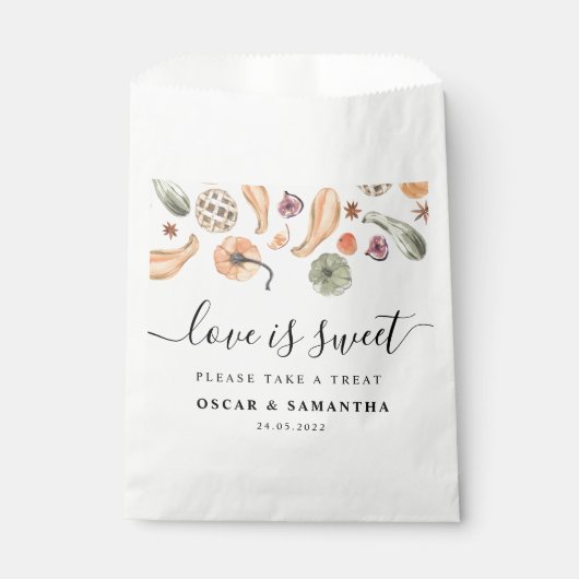 Sachets En Papier Citrouille d'automne moderne colorée (Devant)