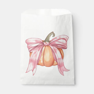 Sachets En Papier Citrouille de ruban rose, Citrouille d'automne Coq