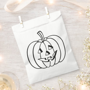 Sachets En Papier Citrouille d'Halloween Jack-O-Lantern