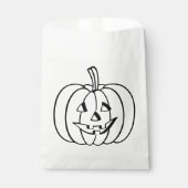 Sachets En Papier Citrouille d'Halloween Jack-O-Lantern (Devant)