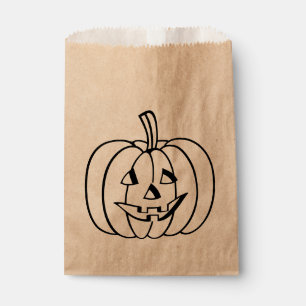 Sachets En Papier Citrouille d'Halloween Jack-O-Lantern