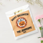 Sachets En Papier Citrouille effrayant Halloween Traiter Bags Fête F (Scellé)