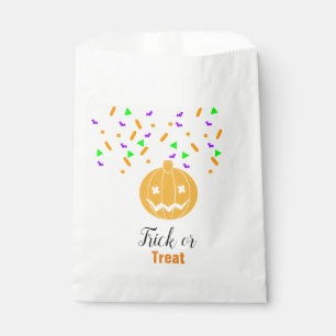 Sachets En Papier Citrouille effrayante d'Halloween   Confettis et p