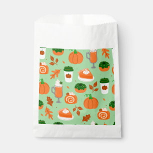 Sachets En Papier citrouille épice café pastel vert
