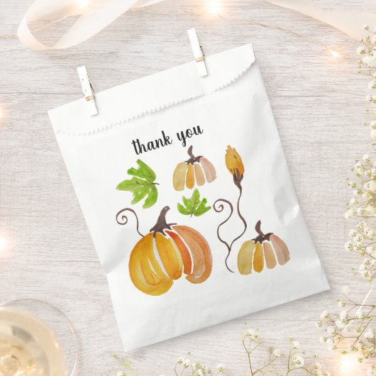 Sachets En Papier Citrouille Merci pays (Coupé)