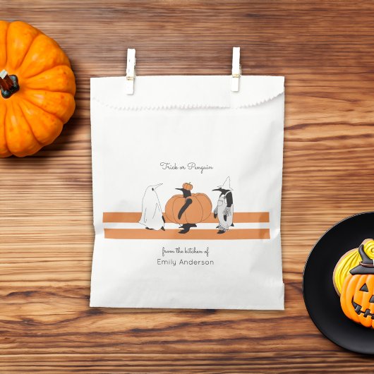 Sachets En Papier Citrouille Penguin Funny Halloween