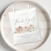 Sachets En Papier Citrouille rose Floral bébé fille douche Merci