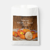 Sachets En Papier Citrouille rustique automne grange Mariage Merci (Devant)