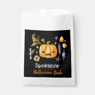 Sachets En Papier Citrouille Spooktacular Halloween Bash Party Noir