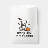 Sachets En Papier Citrouille Teddy Baby shower (Devant)