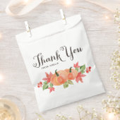 Sachets En Papier Citrouilles d'aquarelle et Merci Feuille d'érable (Coupé)