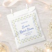 Sachets En Papier Citrus citron bleu et Merci de Fête des mariées ja (Coupé)