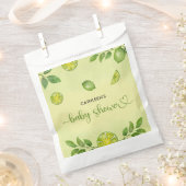 Sachets En Papier Citrus de citron vert frais Baby shower neutre (Coupé)