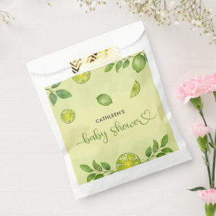 Sachets En Papier Citrus de citron vert frais Baby shower neutre