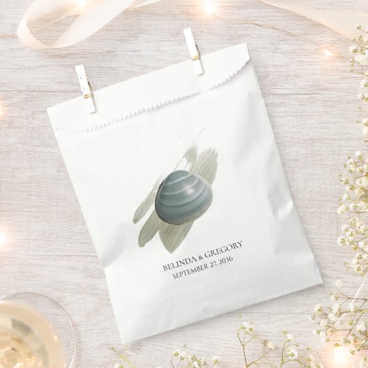 Sachets En Papier Clam Mariage d'aquarelle (Coupé)