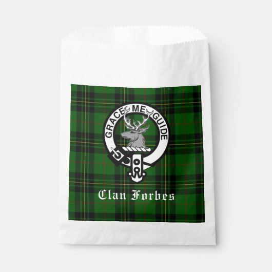 Sachets En Papier Clan Forbes Tartan et Insigne de crête (Devant)