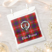 Sachets En Papier Clan Fraser Crest Badge et Tartan personnalisable (Coupé)