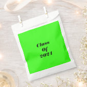 Sachets En Papier Classe De 2021 Custom Neon Green Graduation Party (Coupé)