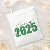Sachets En Papier Classe de Parties scintillant verte de 2025 (Coupé)