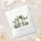 Sachets En Papier Classé Français Jardin Paysage Mariage d'aquarelle (Coupé)